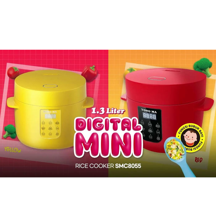 Yong Ma Mini Digital Rice Cooker 3in1 1.3 L - SMC 8055 | SMC8055 - Kuning